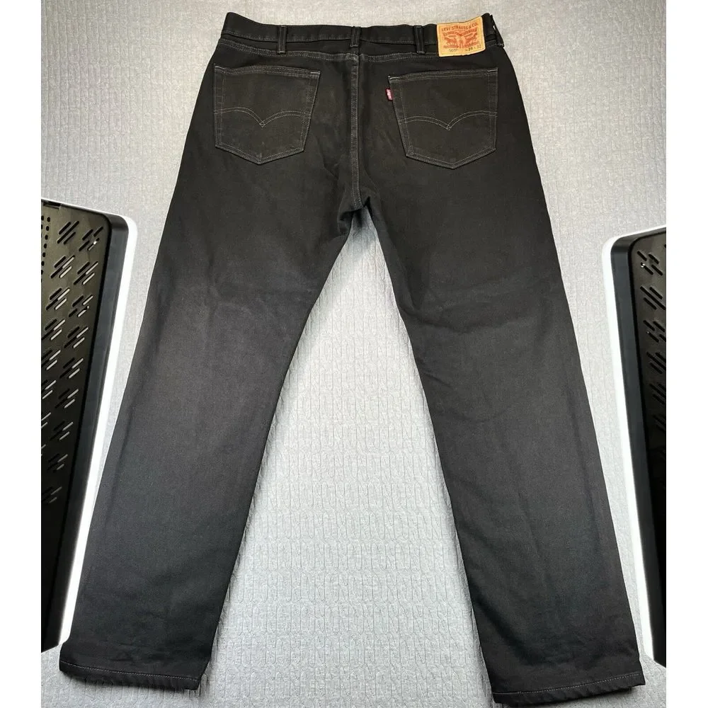 Levi's 505 Men's (38x32) black new without tags Denim Jeans bikercore pants‎